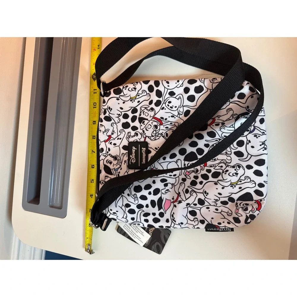 Loungefly Disney 101 Dalmatians Crossbody Bag Womens Small White Spotted Canvas